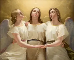 František Tkadlík, Three embracing angels, 1822, oil on canvas