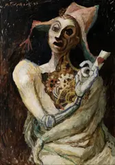 Vojtěch Tittelbach, Clown, 1937, oil on canvas