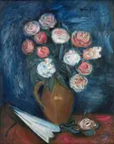 Karel Černý, Bouquet of Roses with a Fan