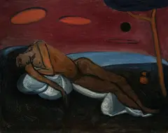 Wounded Man by Karel Černý, 1942, oil on canvas, sold Nov 2017