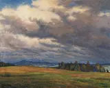 Ota Bubeníček, View of Blaník from Beránek, 1951, oil on canvas