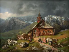 Quido Mánes, Shack in Krkonoše, 1848-1851, oil on canvas