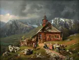 Quido Mánes, Shack in Krkonoše, 1848-1851, oil on canvas