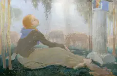 Jakub Obrovský, Pastýřka, 1907, pastel na kartonu