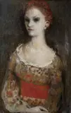 Vladimír Sychra, Portrait o actress M. Burešová, 1937, oil on canvas