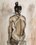 Martin Krajc, Odalisque, 2017, akryl na plátně