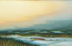 Jaroslav Valečka, Nádraží, 2013, olej na plátně