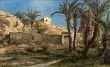 Alois Kirnig, Bordighera, 1879, olej na plátně lepeném na kartonu