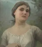 Maximilian Pirner, Dívka, 1886, olej na lepence