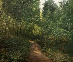 Josef Holub, V háji na Hrombabě, 1947, olej na lepence