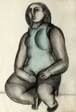 Miloslav Hájek, Modelka, 2.3.1949, pastel na papíře