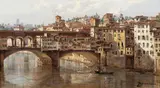 Antonie Brandeisová, Ponte del Vecchio, 90. léta 19. století, olej na dřevě