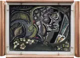 Profil by Bollete Natansonová a Zdeněk Macek, první polovina 30. let 20. století, olej na skle, sold May 2018