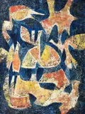 Formy by Ota Janeček, 1962, olej na plátně, sold May 2018