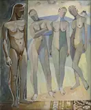 Ernest Neuschul, Malíř a jeho dílo, 1958, olej na plátně