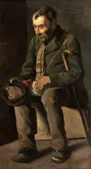 Vojtěch Bartoněk, Tuláka, 80. léta 19. století, olej na plátně lepeném dřevě