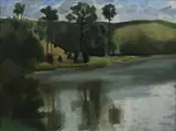 Rudolf Kremlička, Landscape, kolem roku 1925, oil on canvas