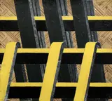 Vladimír Kopecký, Beams, 1969, comb. tech. (industrial varnishes, linoleum) on board
