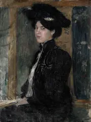 Jan Preisler, Portrait of B. Preislerová, 1909, oil on canvas