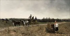 Jaroslav Věšín, Panská vyjížďka, 1885, olej na plátně