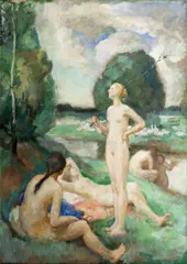 Léto by Hugo Boettinger, 1918, olej na plátně, sold May 2018