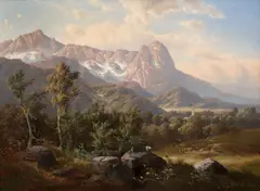 Hugo Ullik, Alpské pastorále, 1868, olej na plátně