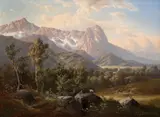 Hugo Ullik, Alpské pastorále, 1868, olej na plátně