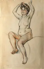 František Kupka, Study for pleasure set of 10 drawings, 1902, comb. tech. (pencil, color pencil) on paper