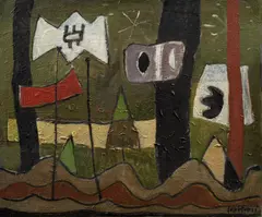 Josef Hron, Předjaří, 1991, olej na plátně