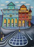 Karel Chaba, Paláce na Malostranském, 1961, olej na plátně
