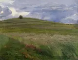 Bohuslav Dvořák, V lukách, po roce 1900, olej na plátně