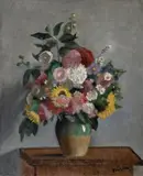 Bouquet with sunflowers by Otakar Kubín, 20. až 30. léta 20. století, oil on canvas, sold Dec 2018
