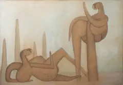 Miloslav Hájek, Ženy, 1949, komb. tech. (tužka, pastel) na papíře