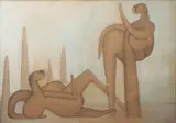 Miloslav Hájek, Ženy, 1949, komb. tech. (tužka, pastel) na papíře
