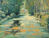River bend by Vaclav Radimsky, 30. léta 20. století, oil on cardboard, sold Dec 2018