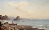 Michael Haubtmann, On the coast, 1872, oil on canvas