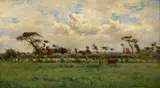 Antonín Chittussi, Landscape with herder, po roce 1886, oil on wood