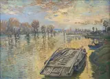 Ships on the Seine near Les Andelys by Vaclav Radimsky, kolem roku 1905, oil on cardboard, sold Dec 2018
