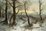 Petr Jaroš, Zimní krajina, 1902, olej na plátně