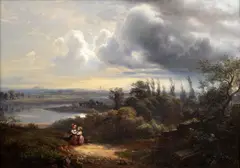 Julius Theodor Gruss, View from Litoměřice, 1858, oil on canvas