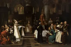 Václav Brožík, Master Jan Hus before the Council of Constance, oil on canvas