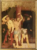 Hans Leonhardd Schäufelin, Flagellation of Christ, kolem 1515, tempera on a wooden board