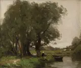 Antonín Chittussi, Landscape with ship