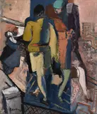 Pravoslav Kotík, On the sidewalk