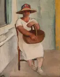 Georges Kars, Sitting girl with a basket
