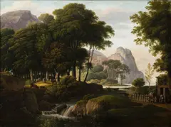 Antonín Mánes, Mountain landscape, 1. polovina 20. let 19. století, oil on canvas