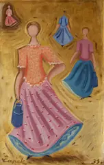 Josef Čapek, Girls getting milk, 1933, oil on canvas