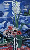 Václav Špála, White Hyacinth and Anemones in a Mottled Vase, 1937, oil on canvas
