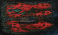 Toyen, Heavenly composition, 1955, oil on canvas