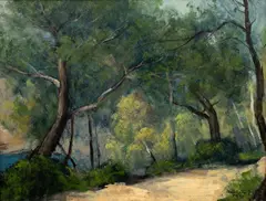 Josef Hubáček, Pines on Corsica, 1931, oil on canvas